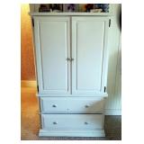Solid Wood Painted 6 Drawer Armoire, 54in x 30.5in x 16.5in