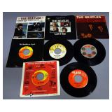 The Beatles Assorted 45rpm Records, Some With Picture Sleeves, VG to VG+, Qty 8