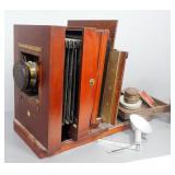 Antique Camera With Taylor Hopsin Cooke Portrait Anastigmit Lens, Replacement Lenses Of Various Size