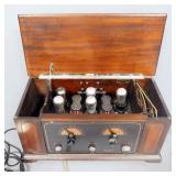 David Grimes, Inc. Baby Grand Duplex Radio Type 5B And Vintage Headphones, Unknown Working Condition