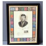 John F. Kennedy Stamp First Day Of Issue, Framed With Image And Marilyn Monroe Legends Of Hollywood 