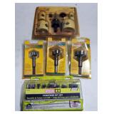 Drill Bit Collection, Includes Ryobi Forstner Bit Set, Promax Boring Bits (1", 1.5", 2"), And Crafts
