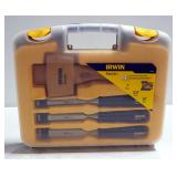 Irwin Marples 4-Piece Wood Working Chisel Set With Wooden Mallet
