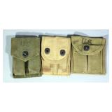 Military .45 Cal Mag Pouches, Qty 3 (Dated 1919, 1923, And 1943)