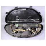 Bowtech Diamond Edge SB-1 Compound Bow, 26" Draw Length, With Manual, Quiver, 10 Arrows, And Guards,