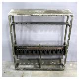 Military Style Metal Longarm Rack For M-16/ M-16A1 Rifles, 42.5" High x 46" Wide x 10" Deep, Hold 10