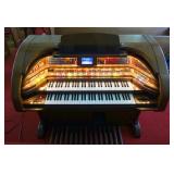 Lowrey Stardust SU530 Theater Organ, Color Touch LCD Screen, Cherry Cabinet, Multiple Features, PREV