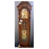 Sligh Grandfather Clock With Beveled Glass Front 83" x 25" x 14", Ready For Transport