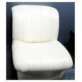 Contemporary Leather Swivel Rocker, 33" x 29" x 32"