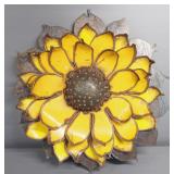 Welded Steel Sunflower Wall Hanging, The Ponytail Welder By Michelle McClain Pentz, Signed And Dated