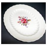 Spode English China Serving Platter With Matching Plate And Double Handled Teacups Qty 11