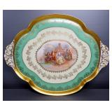 Royal Worchester Fine Porcelain Spice Jar Set Qty 6 And 19" Bavarian Hand Decorated 24k Gold Hutsche