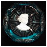 Baccarat Crystal Sulphide Paperweight Depicting Mark Twain