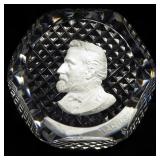 Baccarat Crystal Sulphide Paperweight Depicting Ulysses S. Grant
