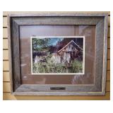 Terry M. Bickers "Solitude" Photograph Of Rustic Barn, Framed, Matted, Under Glass, 25.5" Wide x 21.