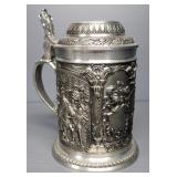 BMF German Metal Stein With High Relief Images Of Knights And Ladies