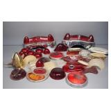 Vintage Automobile Light Covers, Contents Of Flat