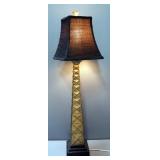 Table Lamp With Geometric Design, 39" High, Powers On