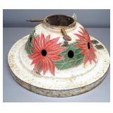 Metal Christmas Tree Stand With Poinsettia Flowers