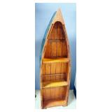 Canoe Shaped Wall Hanging Shelf, 33.5" High x 10" Wide x 4.75" Deep