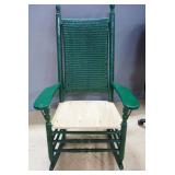 Rocking Chair With Woven Wicker Back