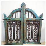 Cast Iron And Wood Swinging Gates, 52" High x 21.75" Wide (Each)