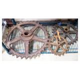 Cast Iron Gears, Qty 3, Diameters Range 10" - 21"