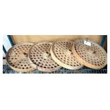 Iron Wheels, Qty 4, Each Approx 13" Diameter