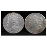1884 And 1921 S Morgan Silver Dollars