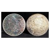 1880 And 1921 S Morgan Silver Dollars