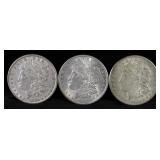 1884, 1921 And 1921 S Morgan Silver Dollars