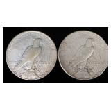 1922 (3) And 1923 S (2) Peace Dollars
