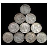 Peace Dollars, Years Include 1922 (2), 1922 D (2), 1923 (3), 1923 S (2) And 1923 D