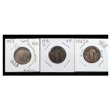 Standing Liberty Quarters, Includes 1917 V1, 1918 S, And 1927 S