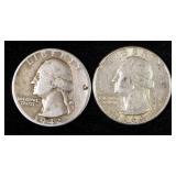 Washington Quarters, Qty 20, Pre-1964, Various Years