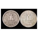 Washington Quarters, Qty 20, Pre-1964, Various Years