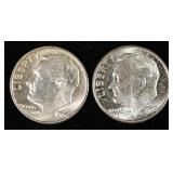 Roosevelt Dimes, Qty 50 In Sleeve, Pre-1964, Various Years