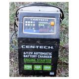 Cen-Tech 6/12 V Automatic Battery Charger with Engine Jump Start And Jumper Cables