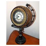 Decorative 20in Battery Operated Globe Styled Clock With Cast Iron Stand