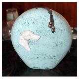 Pottery Weimaraner Shadow Vases, Including Wedding Vase 7.5 Tall, Qty 5