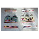 Woven Tapestry Wall Hangings, Qty 2, And Woven Horse Shoulder Bags, Qty 2