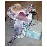14in Western Leather Saddle With 5.5in Gullet