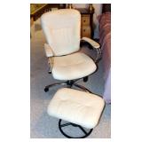 Adjustable Rolling Office Chair With Matching Stool