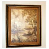Framed Thomas Pell Mid Century Oil On Canvas Art, Qty 2, Both Measure 26in X 22in 