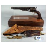 Colt Model 1860 .44 Cal 6-Shot Black Powder Revolver SN# 21409, With Period Original Holster, Powder