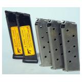 .45 Cal Mags For 1911, Qty 5