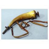 Powder Horn With Leather Strap