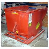 Meco Industrial Steel Self Dumping Forklift Hopper, 1 Yard, 2,000 Pound Capacity, 39" x 40" x 60"