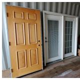 Pre-Hung Exterior Door With Full Side Light, Outside Dimensions 73.75" x 81.5" And Pre-Hung Exterior