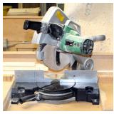 Hitachi 10" Electric Miter Saw Model #C10FB Mounted To Table